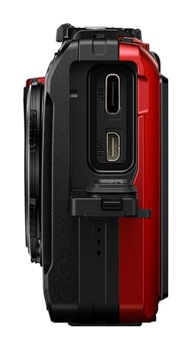 OM SYSTEM Tough TG-7 Rot Digitalkamera,wasserdicht, stoßfest, Unterwasser- und Makro-Aufnahmemodi, 4K-Video, 4-Fach-Weitwinkelzoom (Nachfolgemodell der Olympus TG-6)