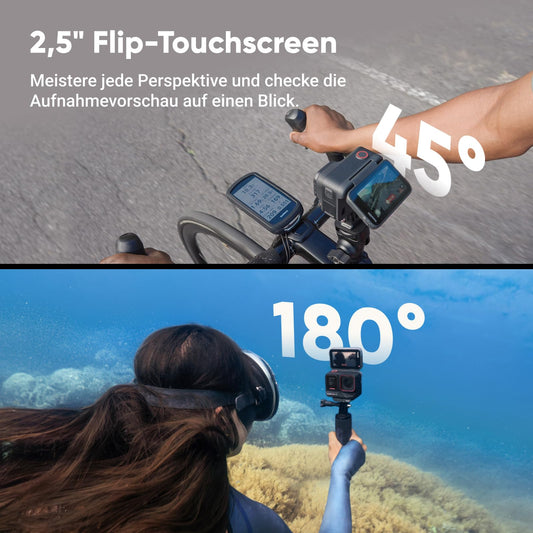 Insta360 Ace Pro 2 Pack Dual Akku – wasserdichte 8K-Action-Kamera mit Leica, 1/1,3 Zoll Sensor, Dual-KI-Chip, niedrige Lichtqualität, fortschrittliches Audio, klappbares Display, KI-Edition IAC3A