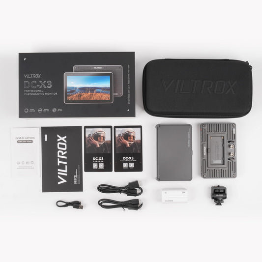 VILTROX SDI Kamera-Feldmonitor DC-X3, 2000 Nits superheller tageslichttauglicher Kameramonitor, 4K Eingang Ausgang Touchscreen Videomonitor HDMI, anamorphes De-Squeeze
