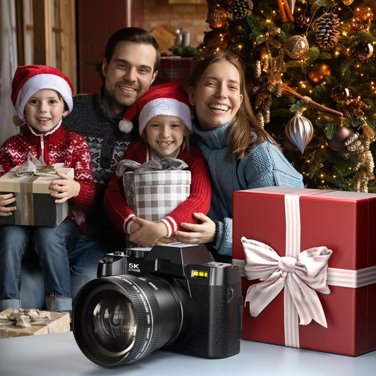 Monitech 48MP Digitalkamera 5K Videokamera Reversible Display Point and Shoot Kameras für Fotografie 16X Digitalzoom Digitalkameras für Fotografie Vlogging Kamera für YouTube mit 32GB Karte